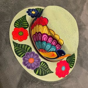 Toddler girl hand painted hat